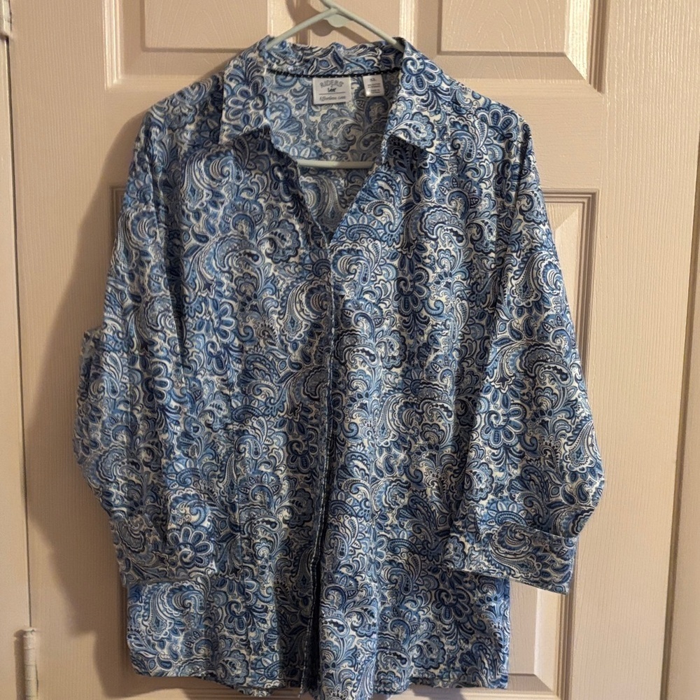 Lee Blue and Cream Paisley Shirt